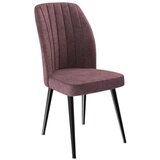 Hanah home set trpezarijskih stolica Platinum 4 kom, puder roze tkanina Jerry, crne metalne noge | Eponuda.com