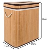 Ruhhy bambusova košara za rublje 100 l, dvokomorna | shoptok.hr