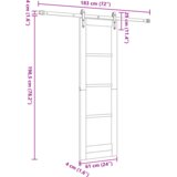  Drsna vrata Bela 61 x 198.5 cm Les in kovina, (5000122779) | Shoptok.si