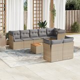 vidaXL 9-dijelni set vrtnih sofa s jastucima bež od poliratana | shoptok.hr