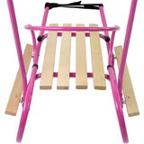 Metal Sled with Push Bar Backrest Strap Pink | shoptok.hr