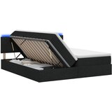 LED krevet za pohranu s madracem Crna 180 x 200 cm Tkanina | shoptok.hr