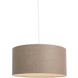 QAZQA Državna viseča svetilka bela z rjavim odtenkom 50 cm - Combi 1 Cene