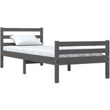  Okvir za krevet od masivnog drva sivi 100 x 200 cm | Eponuda.com