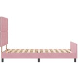  s opruga kutije Ružičasta 100 x 200 cm Baršun | shoptok.hr