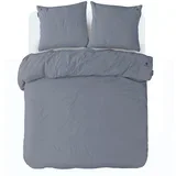 POSTELJNINA 135/200 cm perkal modra, siva
