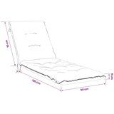  Jastučić za ležaljku GEMERT 100% poliester Sivosmeđa - Sivosmeđa 190 x 50 x 9 cm Melange | shoptok.hr