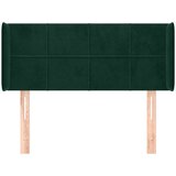  Uzglavlje s ušima tamnozeleno 93x16x78/88 cm baršunasto | shoptok.hr