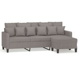  Trosjed s tabureom smeđesivi 180 cm od tkanine | shoptok.hr