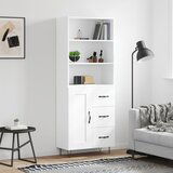 vidaXL Visoka komoda bijela 69 5x34x180 cm konstruirano drvo | shoptok.hr
