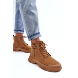 Boto Women's Suede Lined Fur-Lined Boots Trapper Camel Jailina | Shoptok.si
