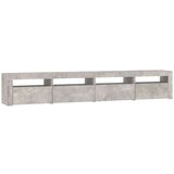 TV omarica z LED lučkami betonsko siva 240x35x40 cm, (20734665) | Shoptok.si