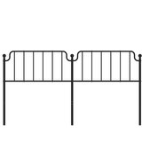  Metalno zamjensko uzglavlje crno 180 cm | shoptok.hr