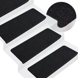 vidaXL Samolepilne preproge za stopnice 15 kosov 65x28 cm črne | Shoptok.si