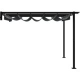 vidaXL zidni gazebo Antracit 3 x 3 m Čelik | shoptok.hr