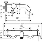 Hansgrohe 73422000 tecturis s stenska armatura za kad Cene