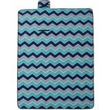 vidaXL Piknik odeja zložljiva modra valovita 200x150 cm žametna, (21618242) | Shoptok.si