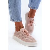 Boto Lace-Up Platform Sneakers Pink Tanvi | Shoptok.si