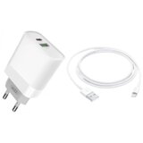 Kućni punjač XO L64 QC3.0 + PD 20W (USB-A + USB-C) kabal USB-C - lightning Cijene