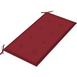  Klop z vinsko rdečo blazino 112 cm trdna tikovina | Shoptok.si