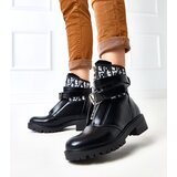 Gemre Black ankle boots with decorative embroidery Valditacca | Shoptok.si