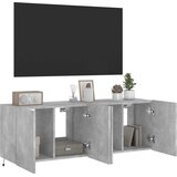  Zidni TV ormarići s LED svjetlima 2 kom boja betona 60x35x41 cm | Eponuda.com