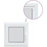 vidaXL Kletno okno "RISOR" 50x50 cm vrtljivo-nagibno DIN levo belo | Shoptok.si
