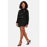 Trendyol Curve Black Large Size Stone Embroidered Poplin Shirt | Shoptok.si