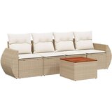 vidaXL 5-dijelni vrtni set sofa s jastucima bež od poliratana | shoptok.hr