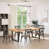  noge jedilne mize v-oblika 2 kosa naravno jeklo 100x(72-73,3)cm, (21828259) | Shoptok.si