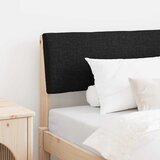  Tapecirani uzglavlje Crna 90 cm Čvrsto borovo drvo | shoptok.hr