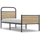 Maison Chic Posteljni okvir - Enojna postelja - Postelja za odrasle brez vzmetnice 80x200 cm sonoma hrast inž. les-J6605, (21761082) Cene