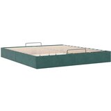  Otomanski posteljni okvir brez vzmetnice zelen 200x200 cm žamet, (21746907) | Shoptok.si