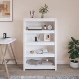 vidaXL Ormarić za knjige bijeli 80x35x126 cm od masivne borovine Cijene
