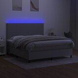  box spring s madracem LED svjetlosivi 180x200 cm tkanina | shoptok.hr