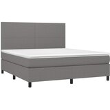  box spring s madracem LED tamnosivi 180x200 cm tkanina | shoptok.hr
