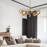  Luster na šipci ROLLO 8xE14/5W/230V zlatna/zadimljeno-bež | Eponuda.com