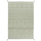 Svijetlo zeleni periv/ručno rađen pamučan tepih 170x240 cm Tribu Olive –