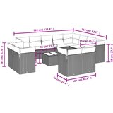  13-dijelni set vrtnih sofa s jastucima poliratan Bež | shoptok.hr