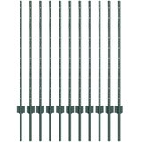  Stupovi Ograde 11 kom U-Kanal Zeleni 100 cm Čelik | shoptok.hr