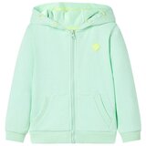  Dječja majica s kapuljačom i patentnim zatvaračem jarkozelena 104 | shoptok.hr