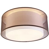 QAZQA Moderna stropna svetilka rjava z belo 50 cm 3-svetloba - Drum Duo Cene