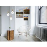  Okrugli luster na sajli MIROS 3xE27/60W/230V, beli/zlatni | Eponuda.com
