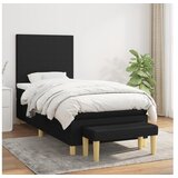  S oprugama i madracem crni 100 x 200 cm od tkanine | shoptok.hr