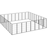  Ograda za pse s 32 panela crna 50 x 100 cm čelik obložen prahom | Eponuda.com