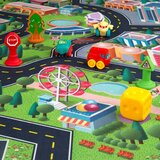C BABY Tepih za igru Grad, 144 x 99 cm, s mekanim dodacima Slike