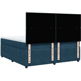  s oprugama i madracem plavi 200x200 cm baršunasti | shoptok.hr