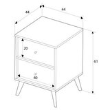 Hanah home Noćni stočić Tkm 920 Fx 1