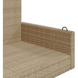 vidaXL Gugalna klop bež 119x56x48 cm poli ratan | Shoptok.si