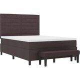  Vzmetna postelja z vzmetnico in klopjo Temno rjava 140x200 cm Tkanina, (22083148) | Shoptok.si